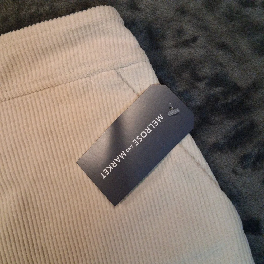 NWT Melrose and‎ Market Corduroy Mini Skirt Womens XL Cream Button Front Pocket